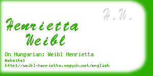 henrietta weibl business card